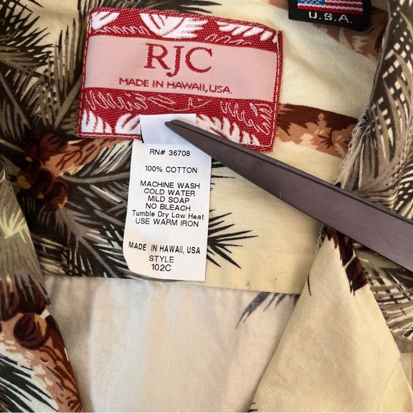 JRC 100% Cotton Mens Hawaiian Shirt Size Medium , Palm Trees. - Picture 3 of 7